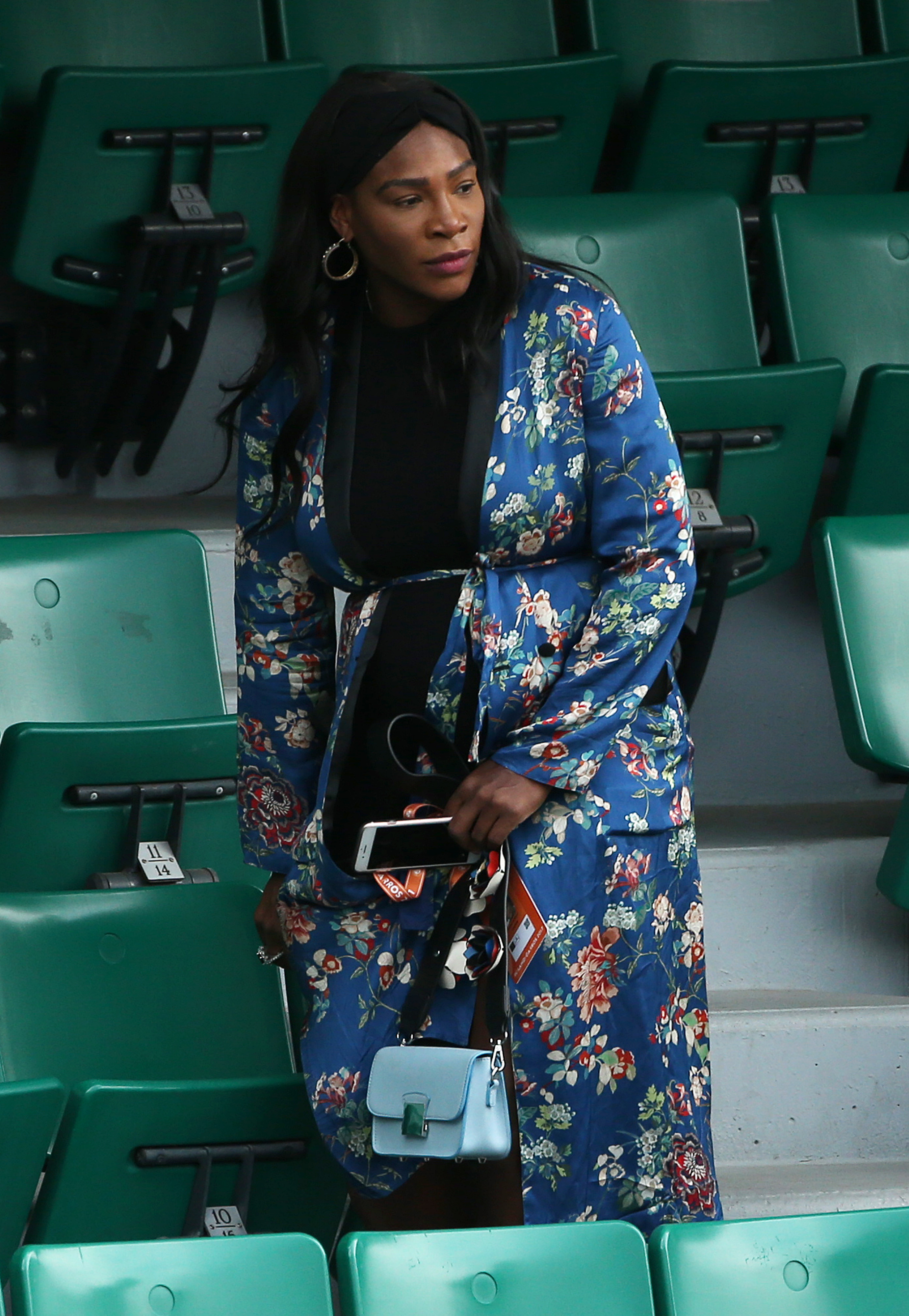 Serena Williams at her sister Venus Williams' match on day 6 of the 2017 French Open at Roland Garros stadium on June 2, 2017, in Paris, France. | Source: Getty Images