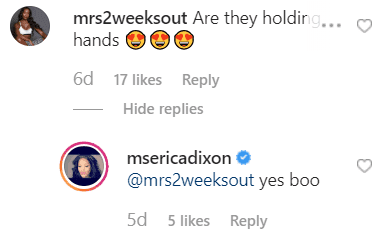 Screenshot of fan reactions | Photo: Instagram/msericadixon