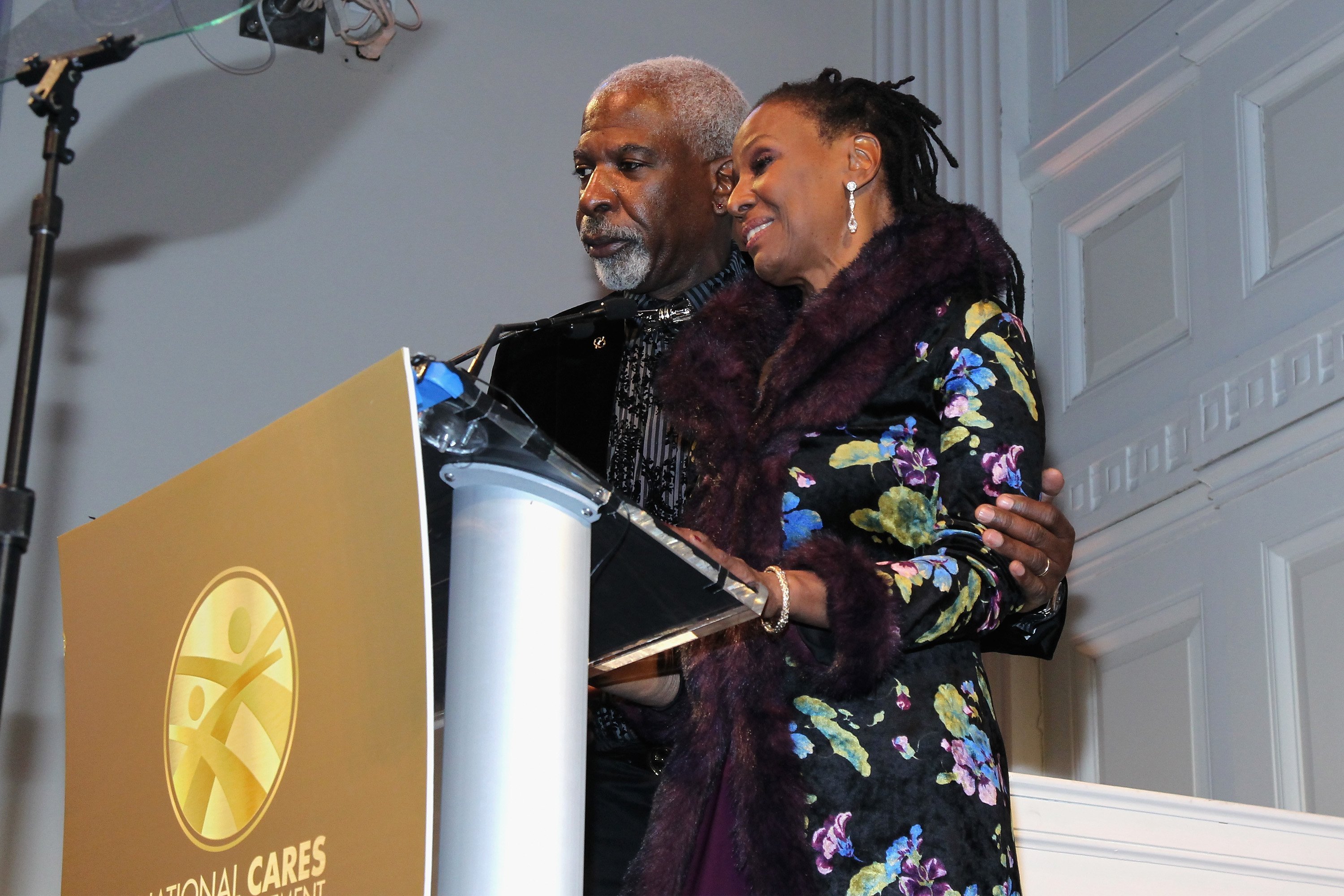  Dan Gasby and B. Smith speak at National CARES Mentoring Movement event in 2016 | Getty Images