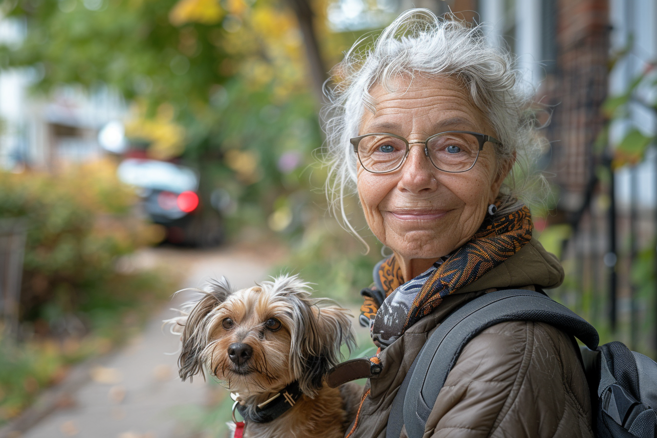 An older woman with her dog | Source: Midjourney