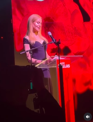 Nicole Kidman during her speech at the amfAR Gala. | Source: Instagram/people