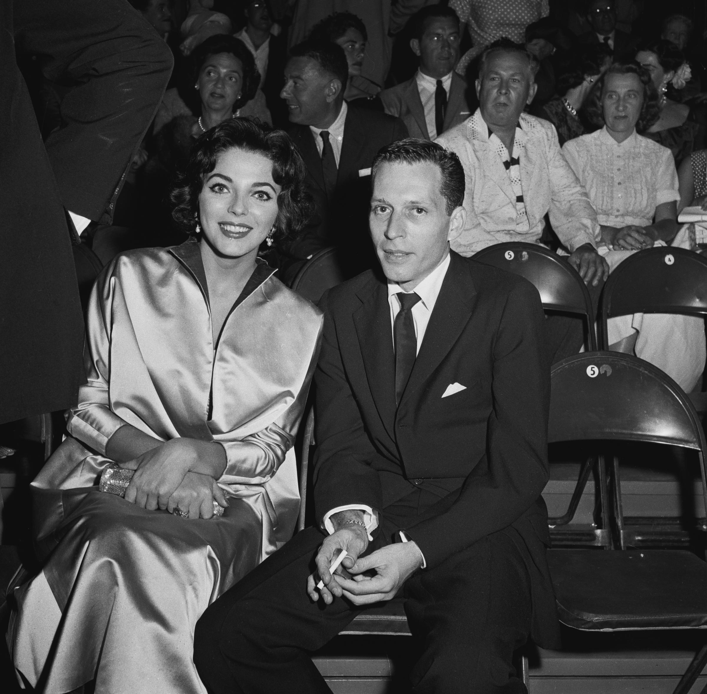 Joan Collins and Arthur Loew Jr., circa 1957. | Source: Getty Images