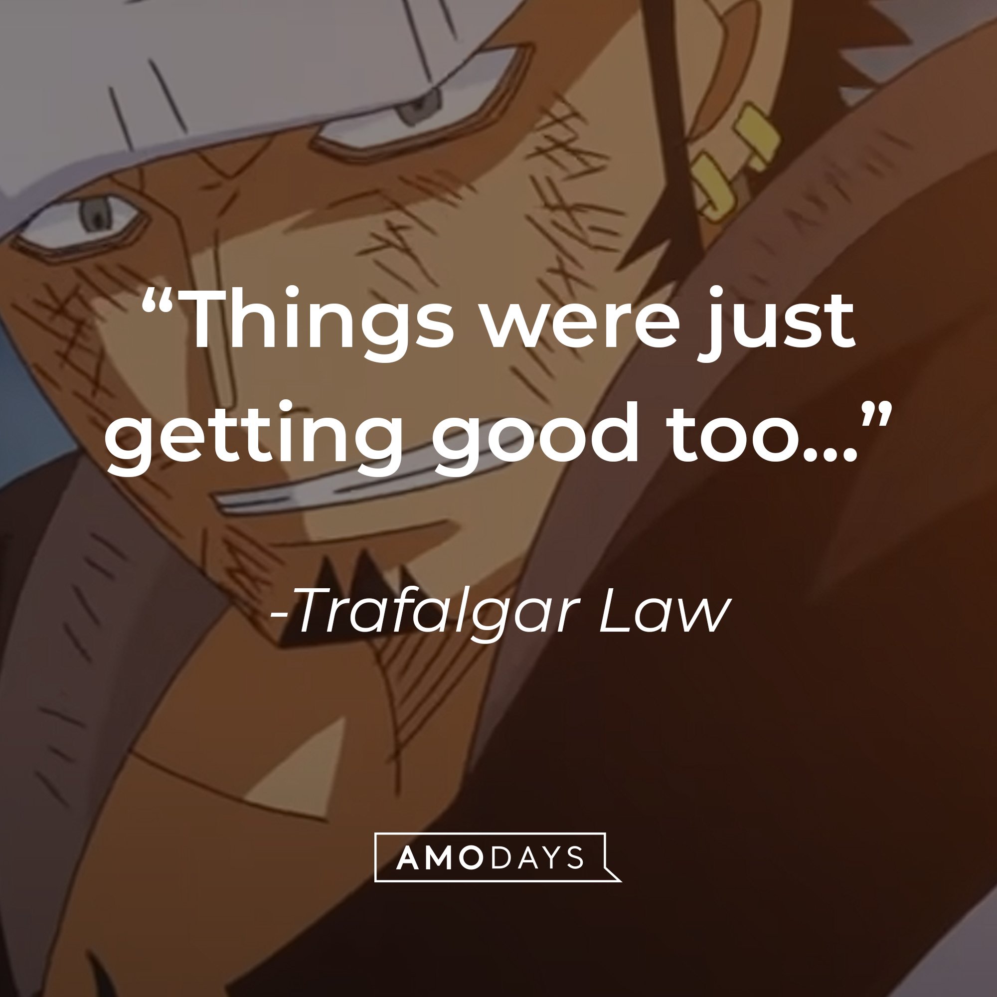 Trafalgar Law’s quote: “Things were just getting good too…" | Image: AmoDays