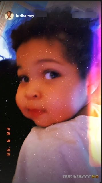 Lori Harvey's nephew, Ezra, seen on her Instagram story | Photo: Instagram/loriharvey