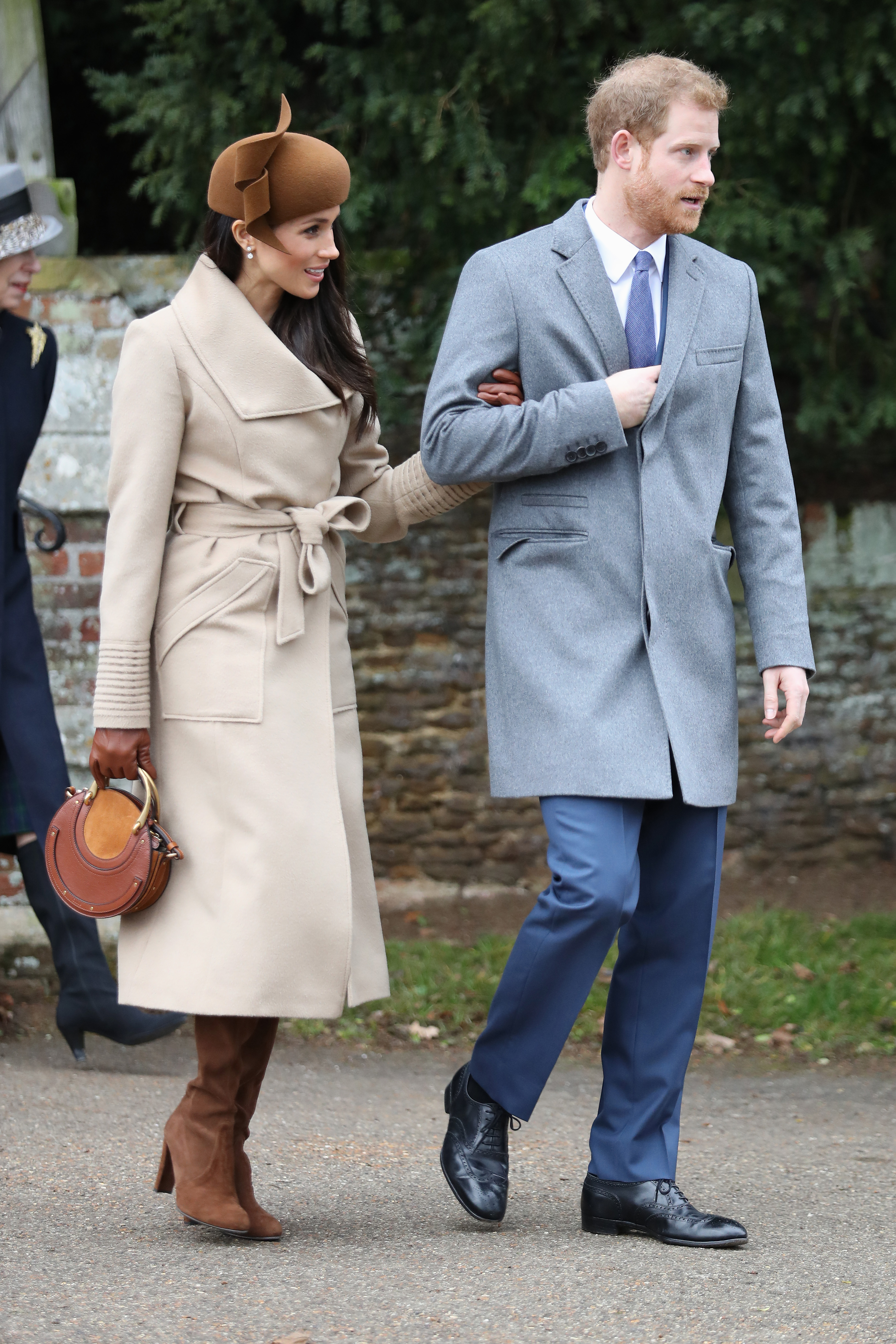 Meghan Markle and Prince Harry attend Christmas Day Church service on December 25, 2017, in King's Lynn, England. | Source: Getty Images