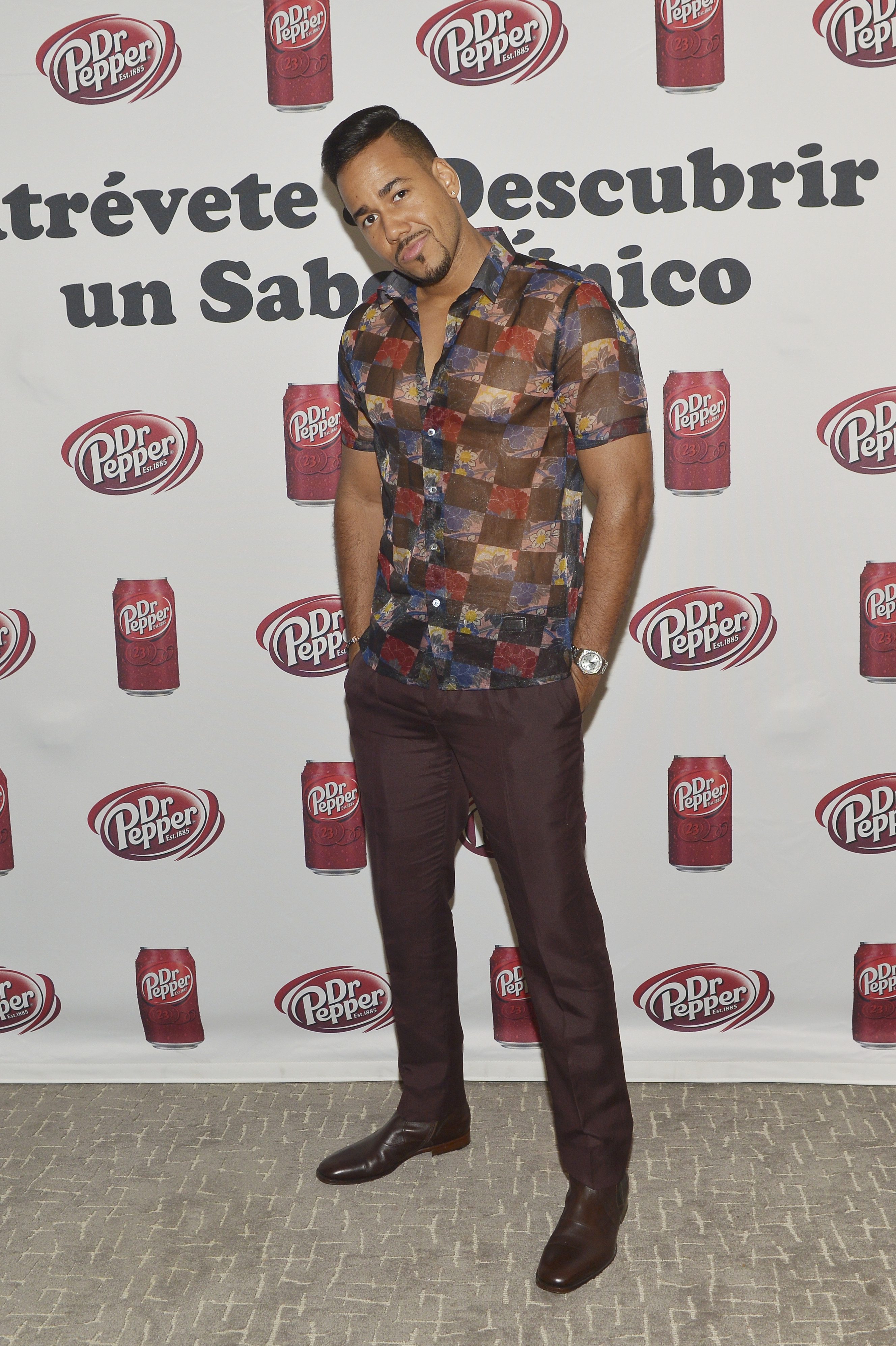 Romeo Santos attends Dr. Pepper in kicking off the Dare to Discover campaign at Fontainebleau Hotel on July 15, 2015, in Miami Beach, Florida. | Source: Getty Images