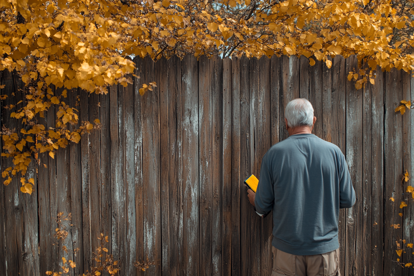 A man standing near a fence | Source: Midjourney