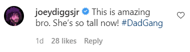 A fan's comment  about Jaleel White's daughter's height on his Instagram post | Photo: Instagram / jaleelwhite