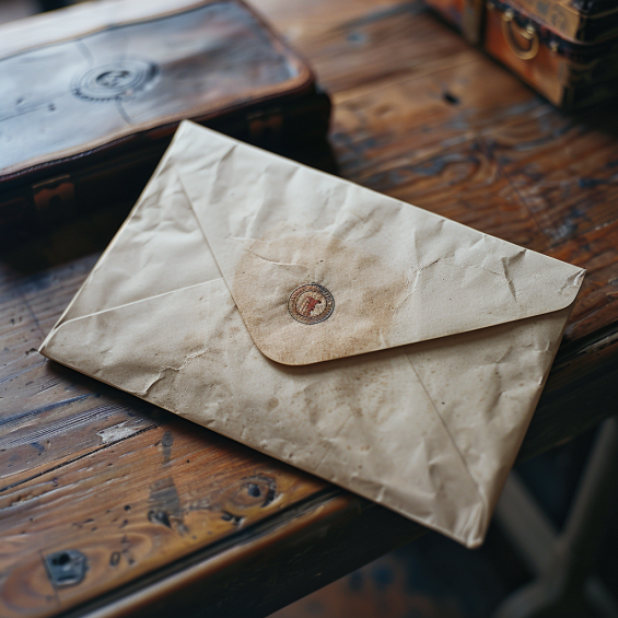 An old-looking letter with an emblem | Source: Midjourney