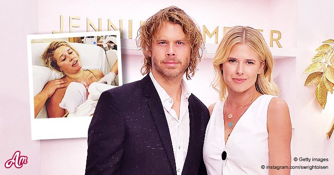 Sarah Wright Olsen’s Emotion after Birth of Third Child Is Captured in