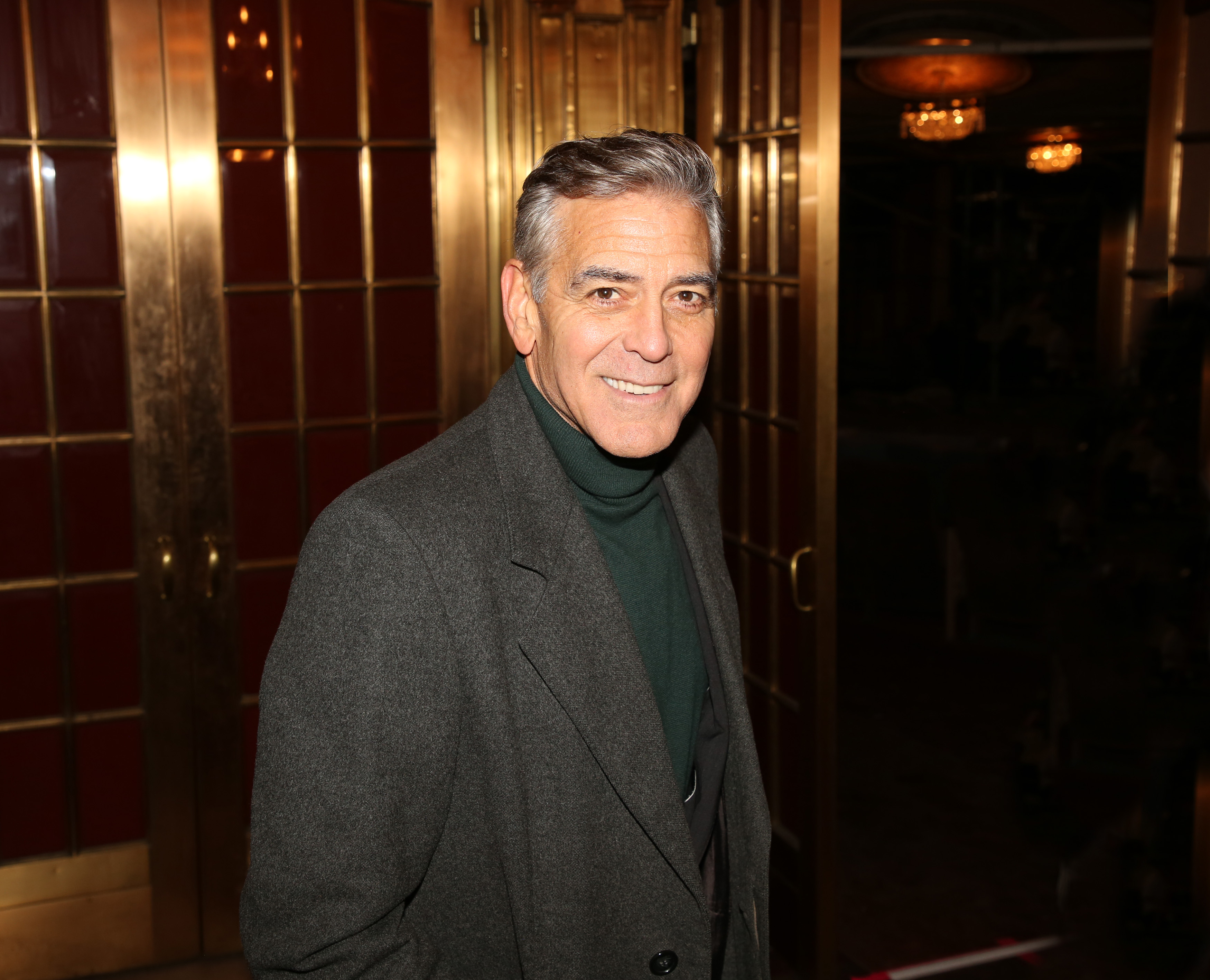 George Clooney is spotted at The Wintergarden Theatre on February 6, 2025, in New York City | Source: Getty Images