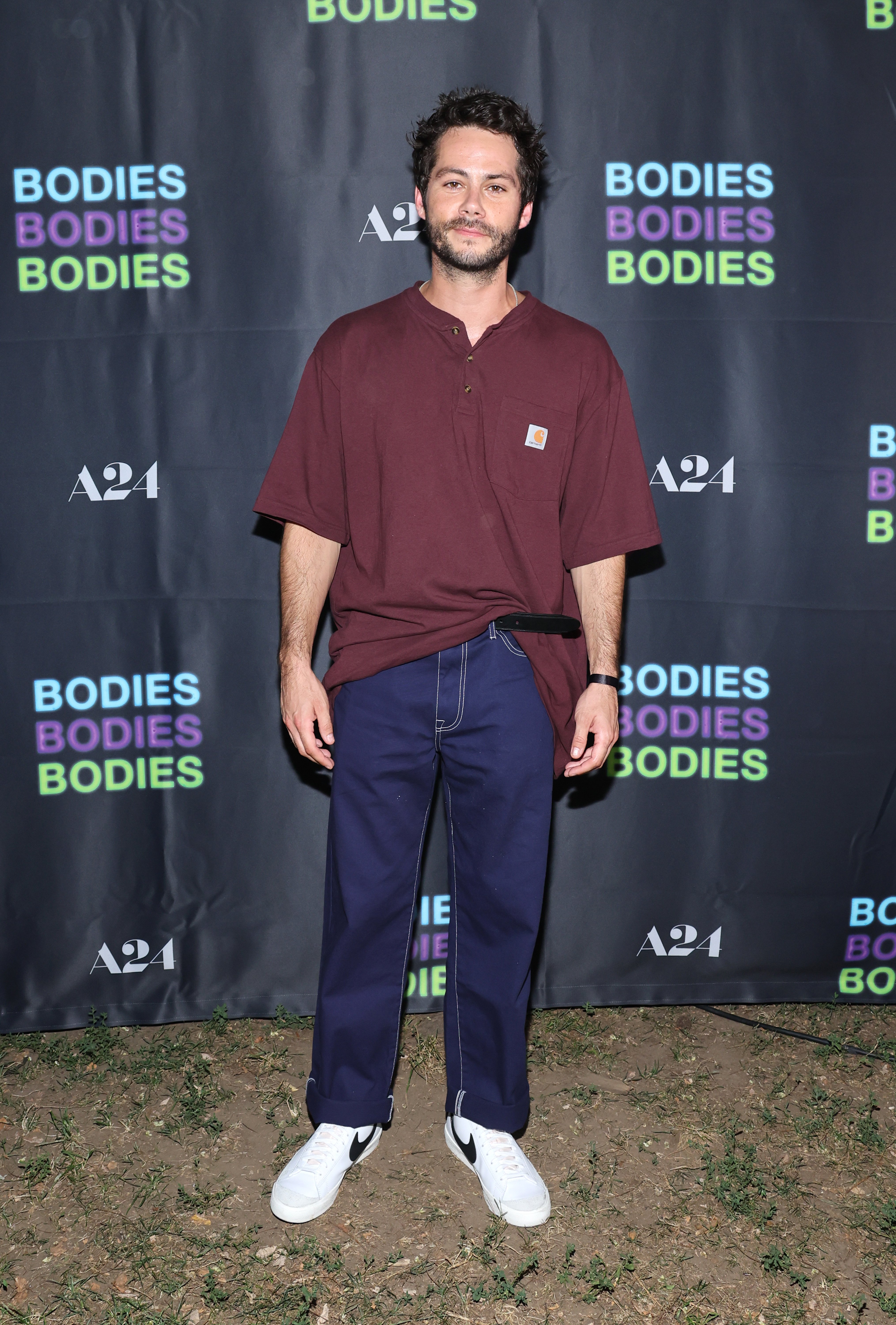 Dylan O'Brien poses at A24's "Bodies Bodies Bodies" New York Screening on August 02, 2022, at Fort Greene Park in New York City | Source: Getty Images