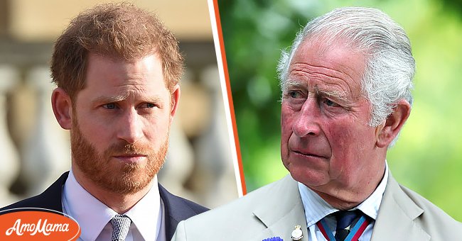 Prinz Harry am 16. Januar 2020 in London, England [links]; Prinz Charles am 15. August 2020 in Alrewas, England [rechts] | Quelle: Getty Images