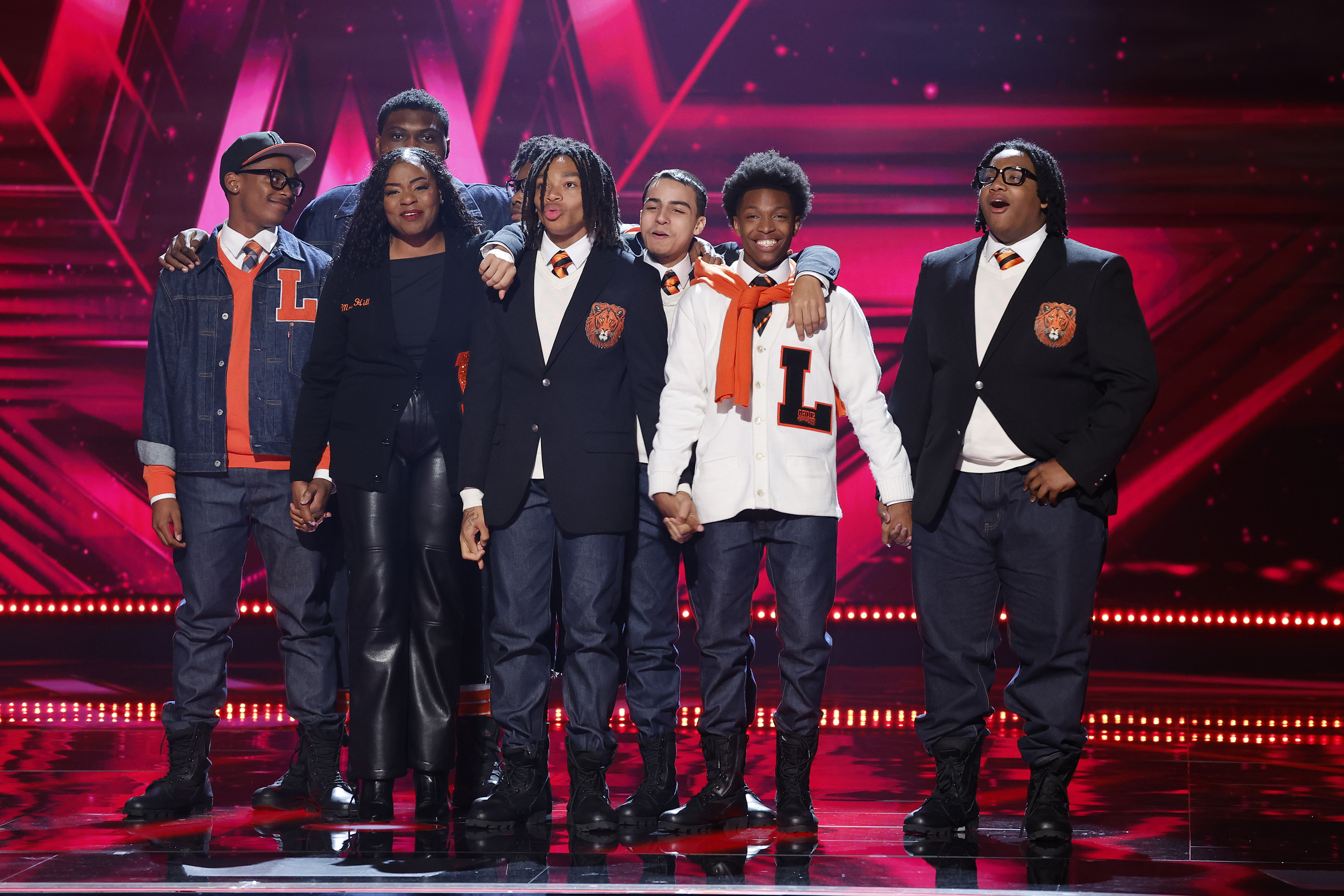Leo High School Choir appears onstage during the Season 20 finale of "America's Got Talent" in Los Angeles on September 24, 2025 | Source: Getty Images
