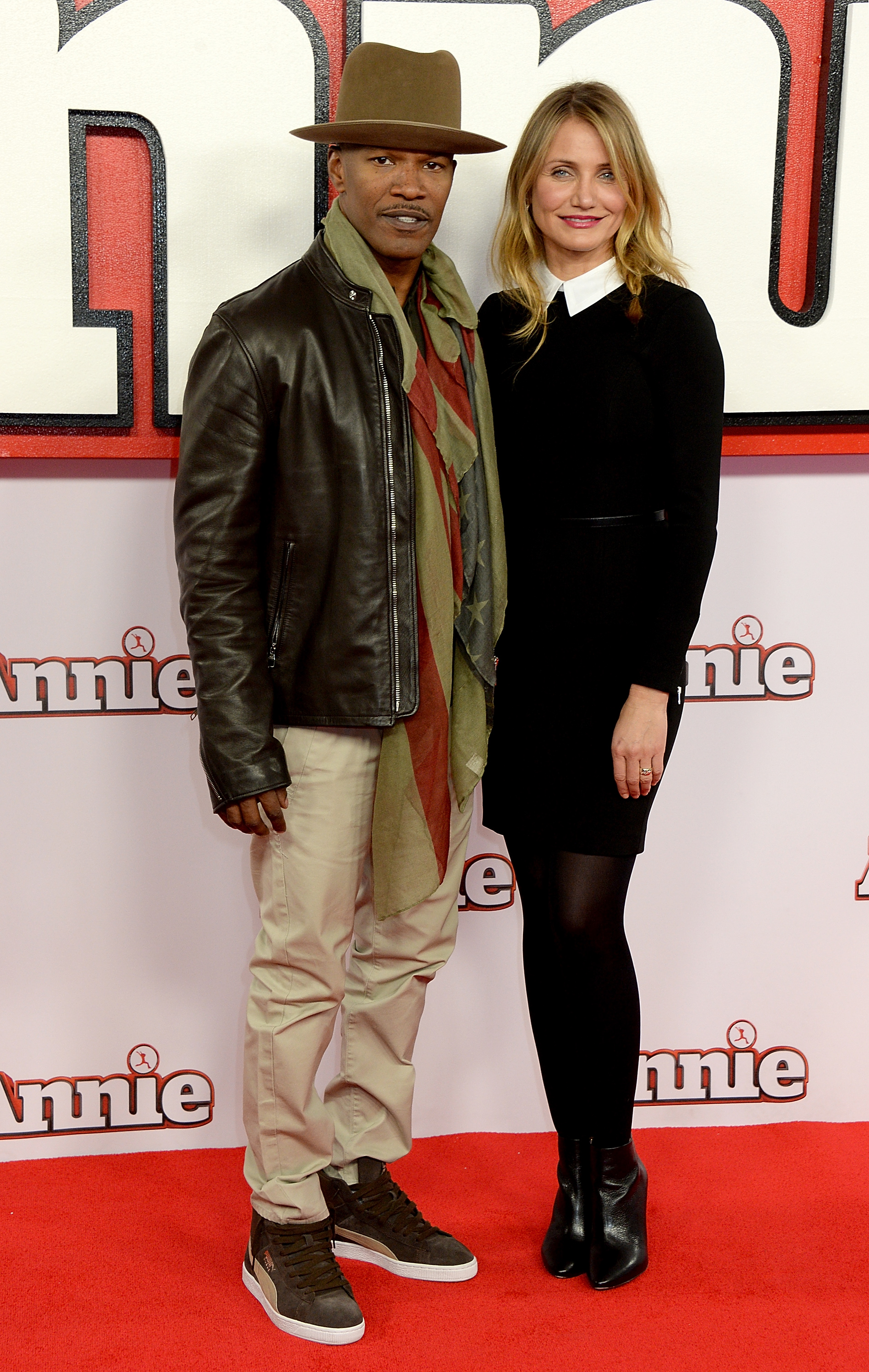 Jamie Foxx und Cameron Diaz besuchen einen Fotocall für "Annie" im Corinthia Hotel London am 16. Dezember 2014 in London, England. | Quelle: Getty Images