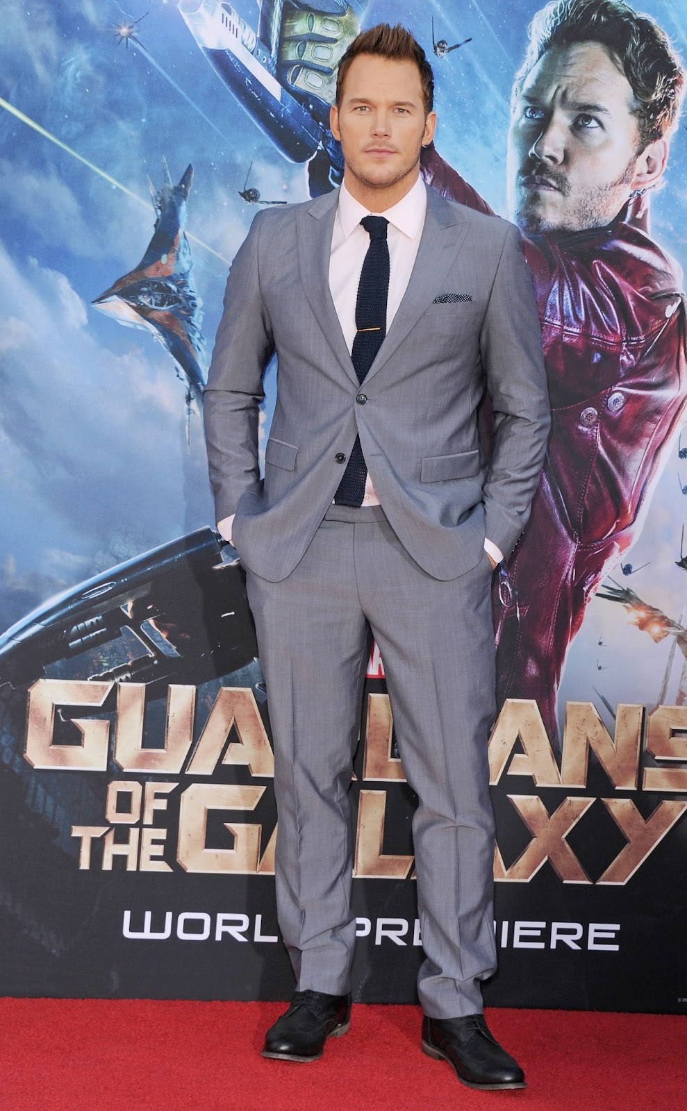 Chris Pratt at the premiere of "Guardians of the Galaxy" in Hollywood, California on July 21, 2014. | Source: Getty Images