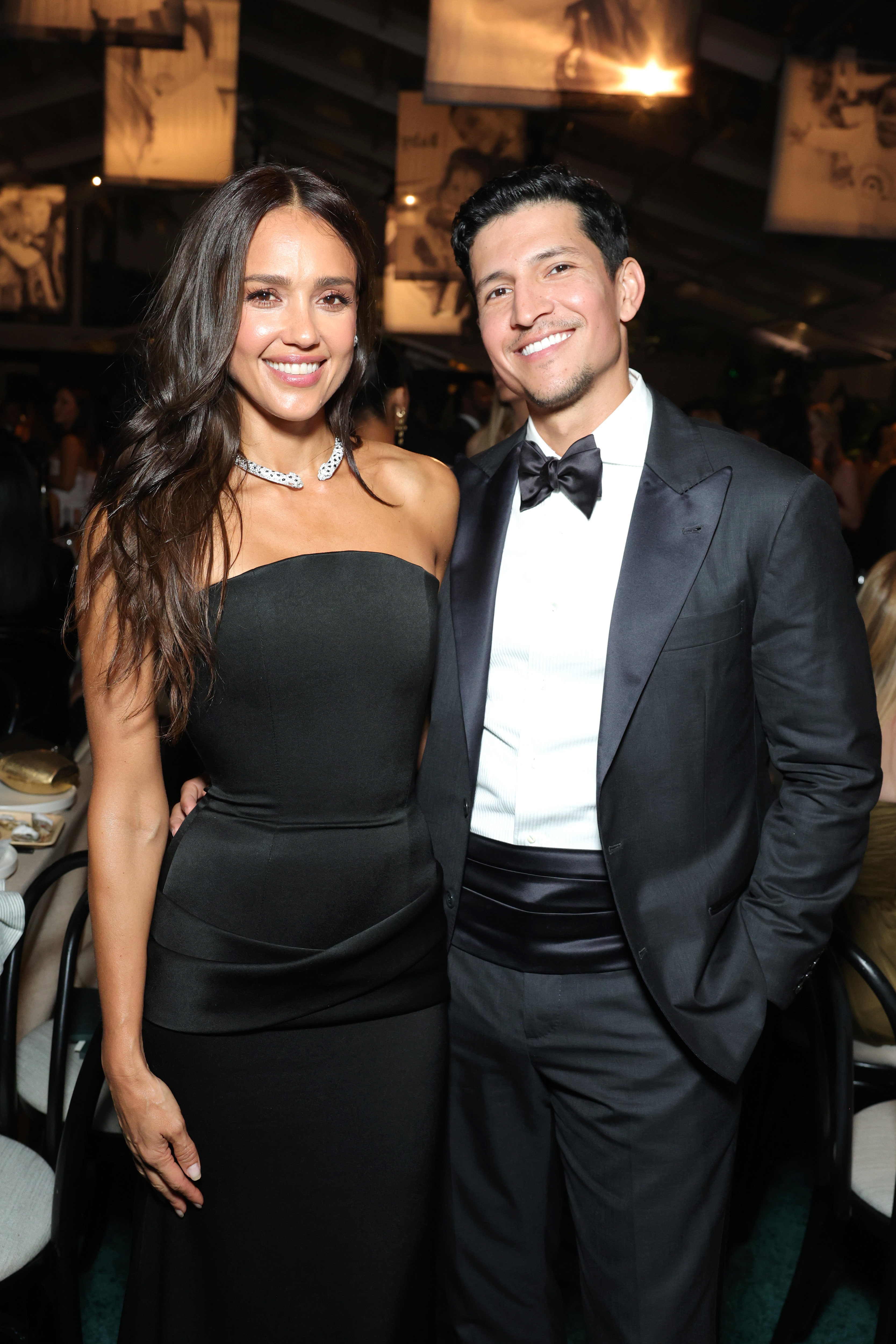 Alba and Ramirez pose for some photos together at the 2025 Baby2Baby Gala Presented By Paul Mitchell at Pacific Design Center on November 08, 2025 in West Hollywood, California.