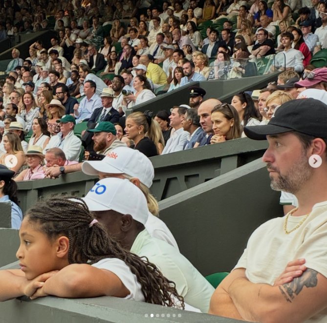 Olympia Ohanian looks deep in concentration as her mother returned to the major tournament. | Source: Instagram/alexisohanian