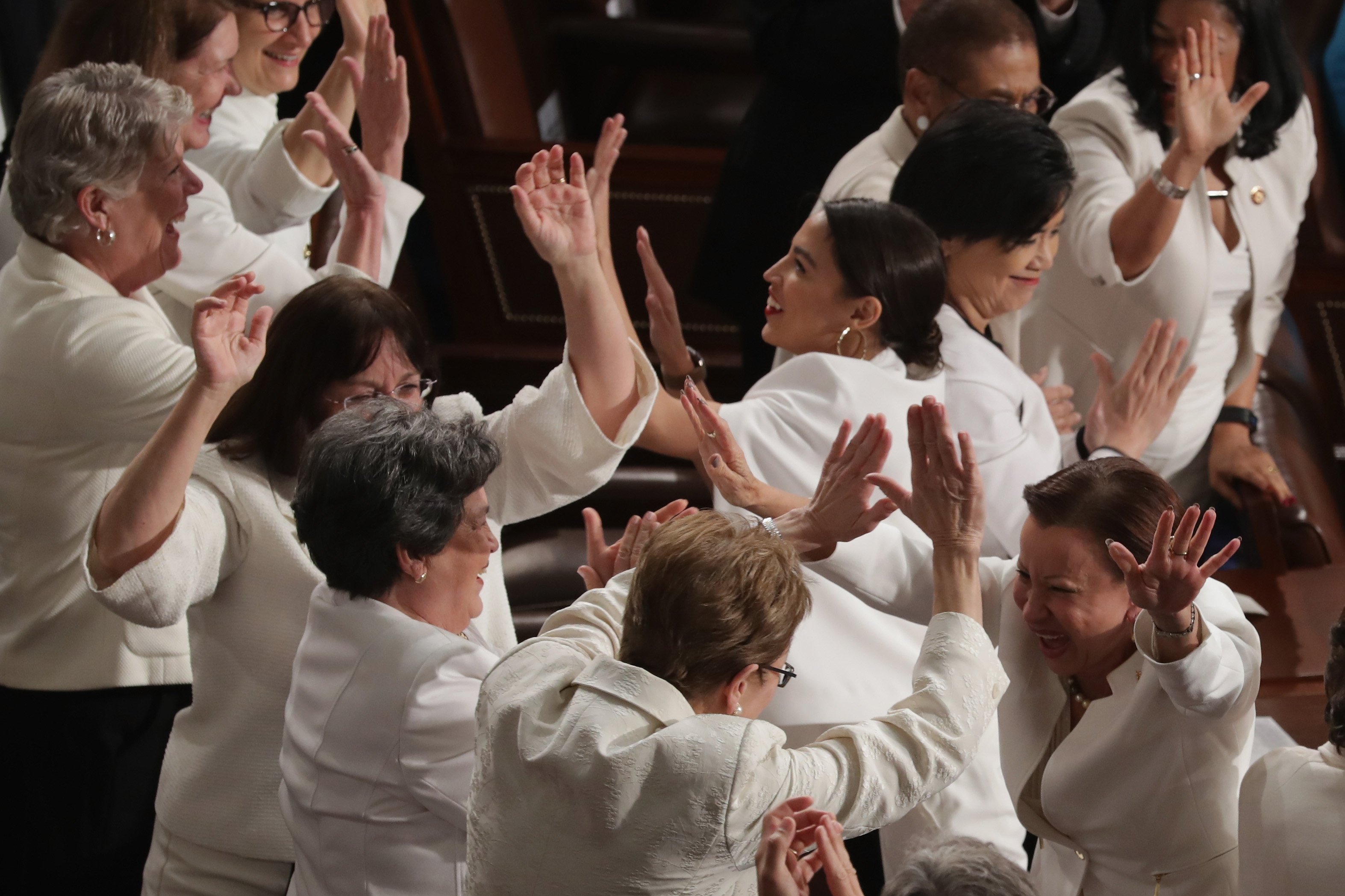 Congresswomen wearing white at the State of the Union address | Photo: Getty Images