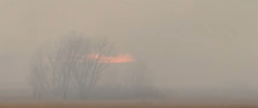 A scene from the Oklahoma wildfires posted on March 15, 2025 | Source: YouTube/@2NewsOklahoma