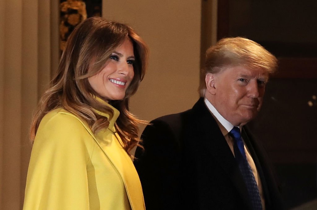 U.S. President Donald Trump and his wife First Lady of the United States Melania Trump arrive at a reception for NATO leaders hosted by Queen Elizabeth II at Buckingham Palace | Photo: Getty Images