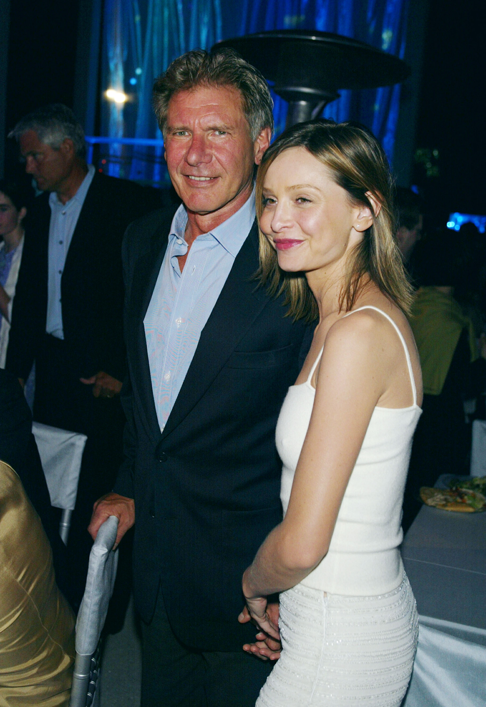 Harrison Ford and Calista Flockhart at the premiere party for "K-19: The Widowmaker" at the Village Theatre in Westwood, California on July 15, 2002 | Source: Getty Images