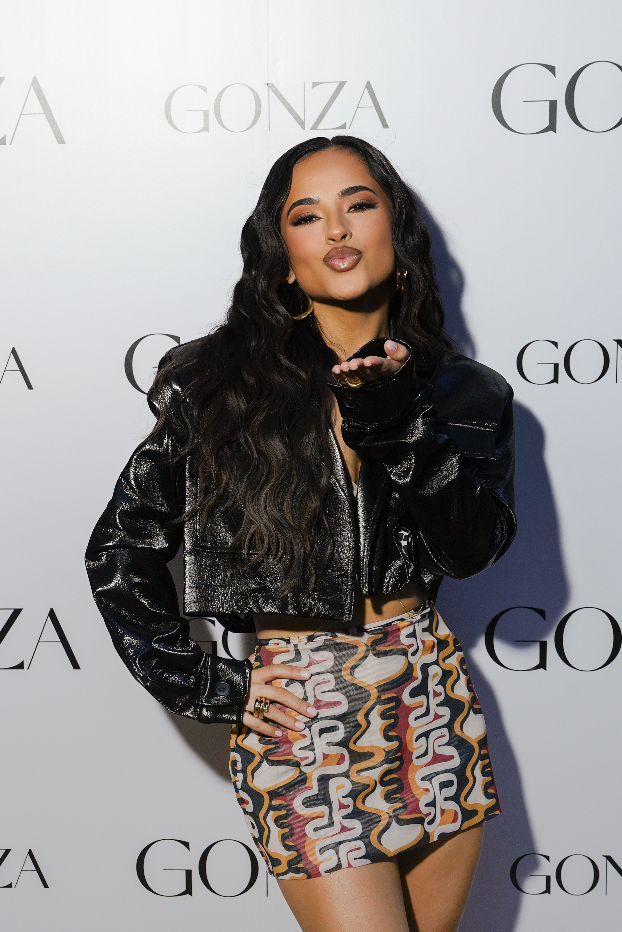 Becky G at an event announcing her as the Creative Director of Gonza on June 28, 2023, in West Hollywood, California. | Source: Getty Images