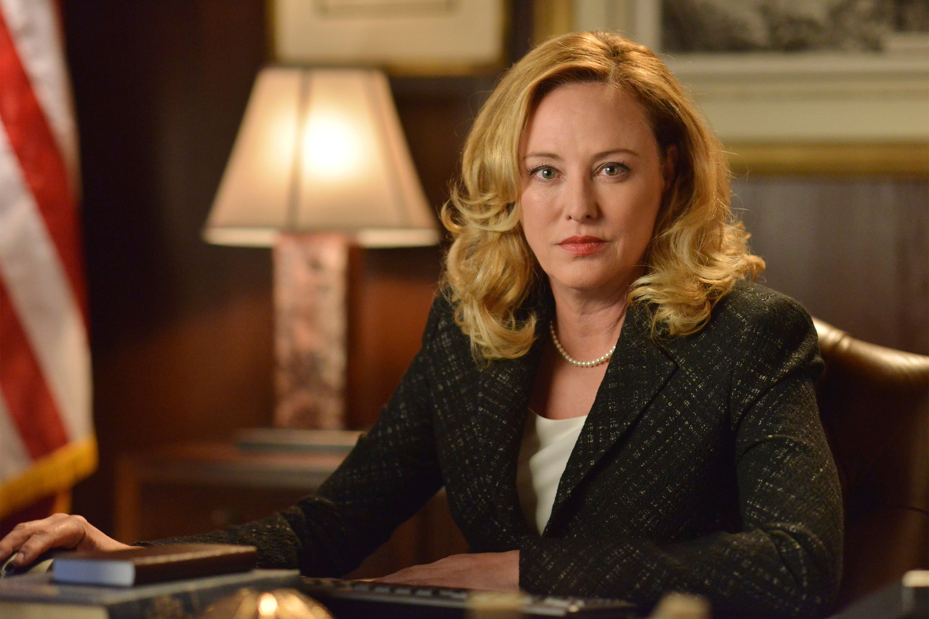 Virginia Madsen on the set of  "Designated Survivor" in 2015 | Source: Getty Images