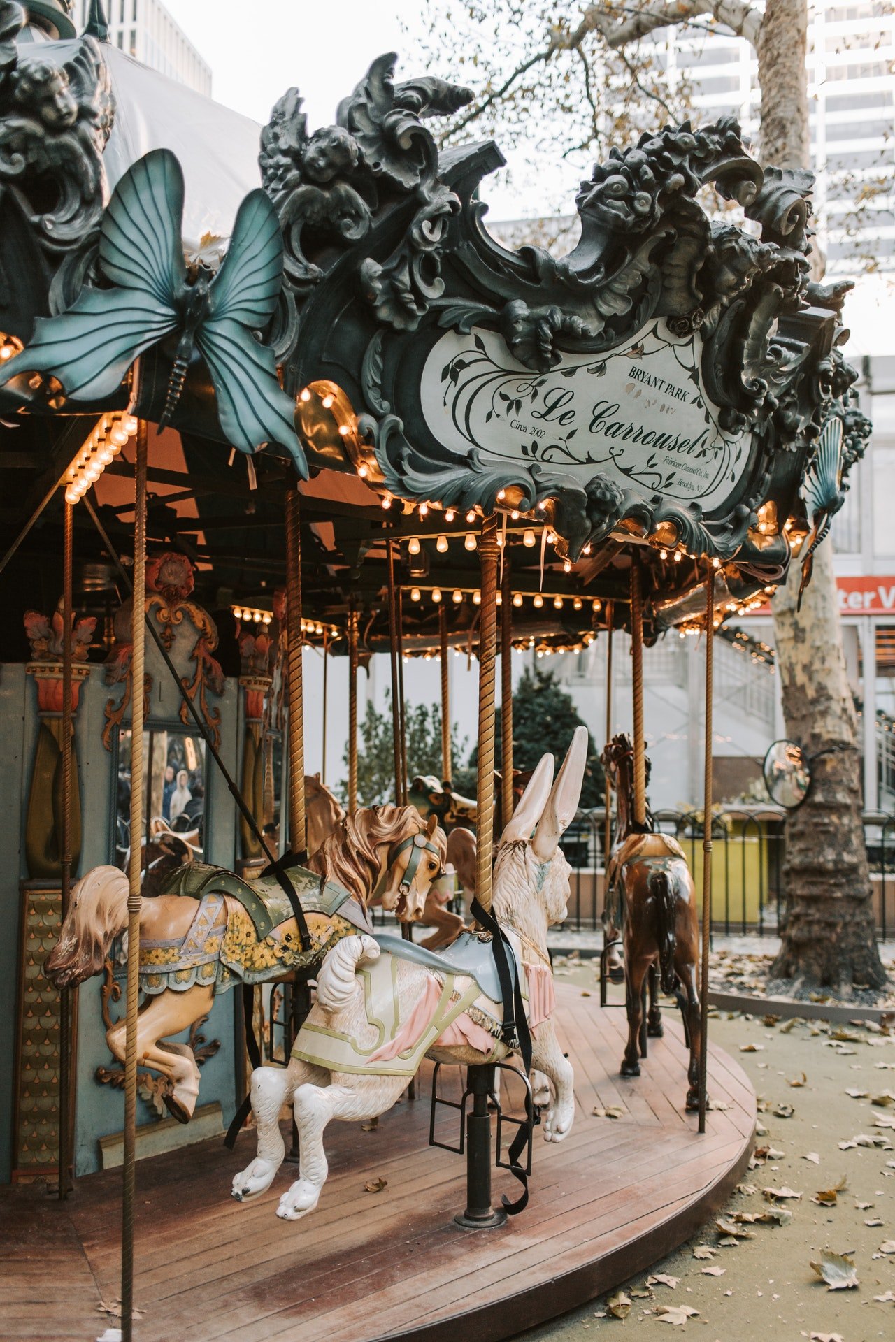 She pulled on her grandmother's hand until they reached the carousel, her favorite ride. | Source: Pexels