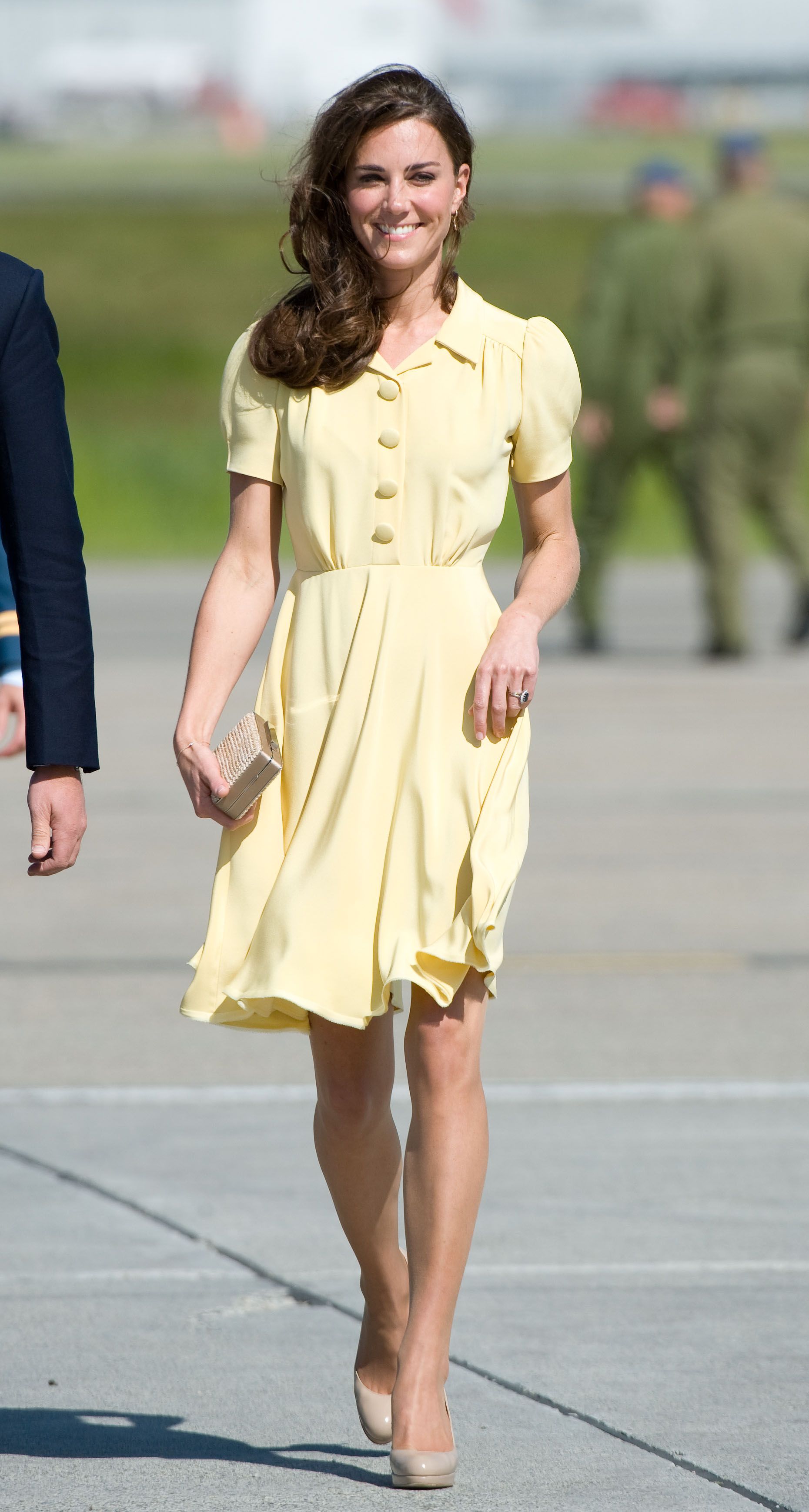 Catherine Middleton at Calgary Airport on day 8 of the Royal couple's tour of North America on July 7, 2011 in Calgary, Canada. | Source: Getty Images