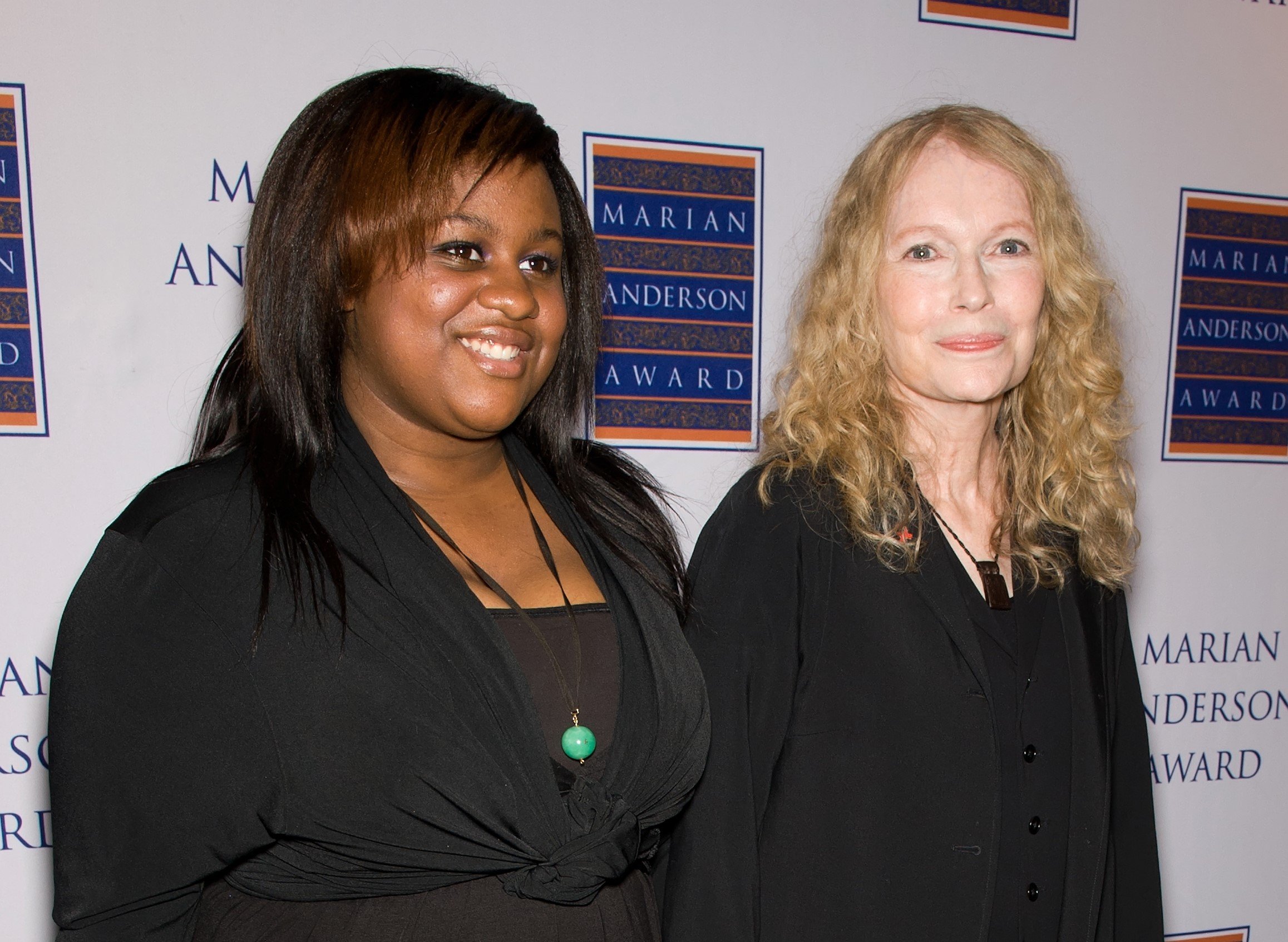 Mia Farrow and daughter Quincy Farrow at the 2011 Marian Anderson Award Gala honoring Mia Farrow in 2011 in Philadelphia. | Source: Getty Images