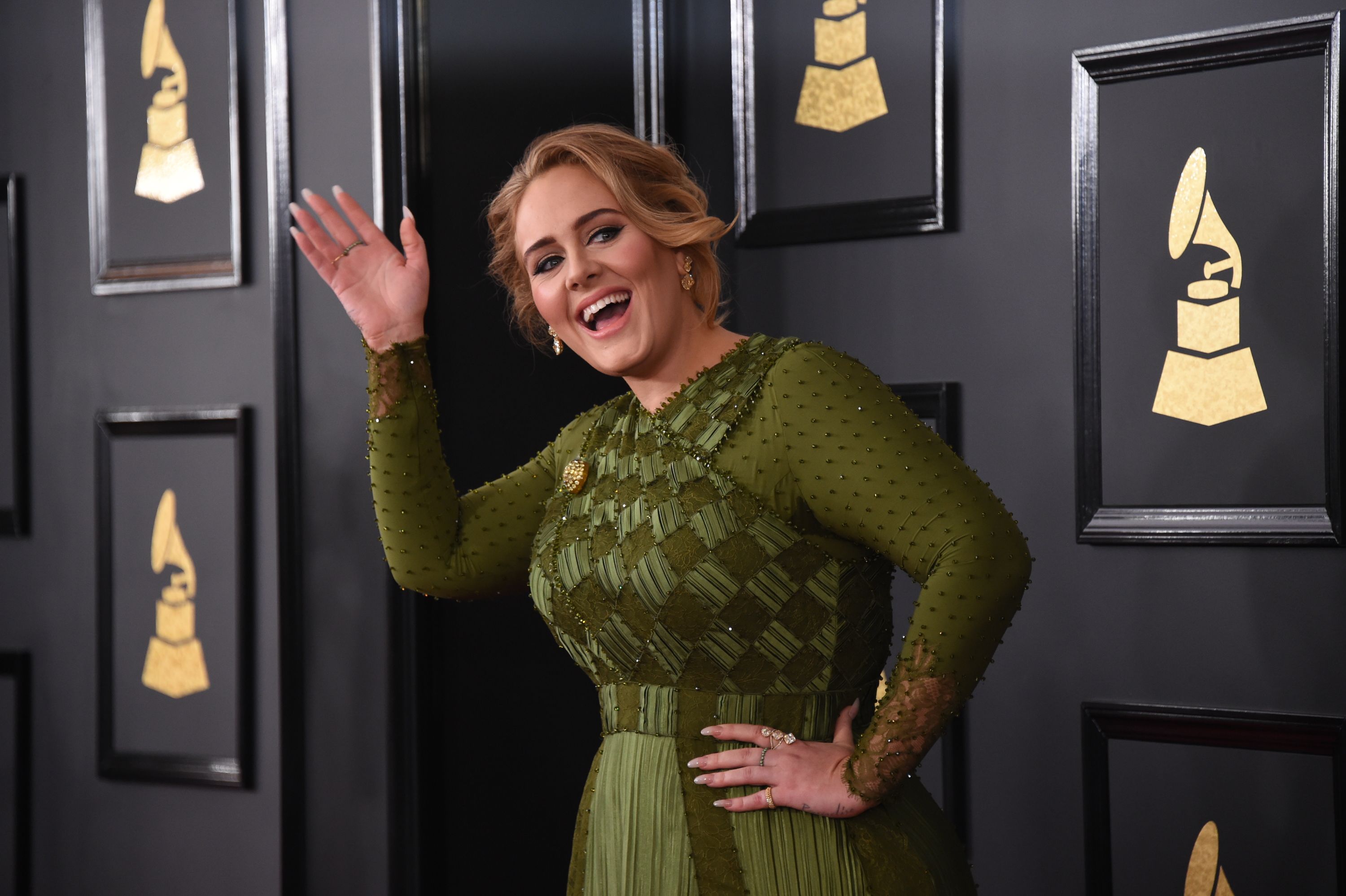 Adele on the Red Carpet at the 59TH Annual Grammy Awards at the STAPLES Center in Los Angeles, United States | Photo: Phil McCarten/CBS via Getty Images