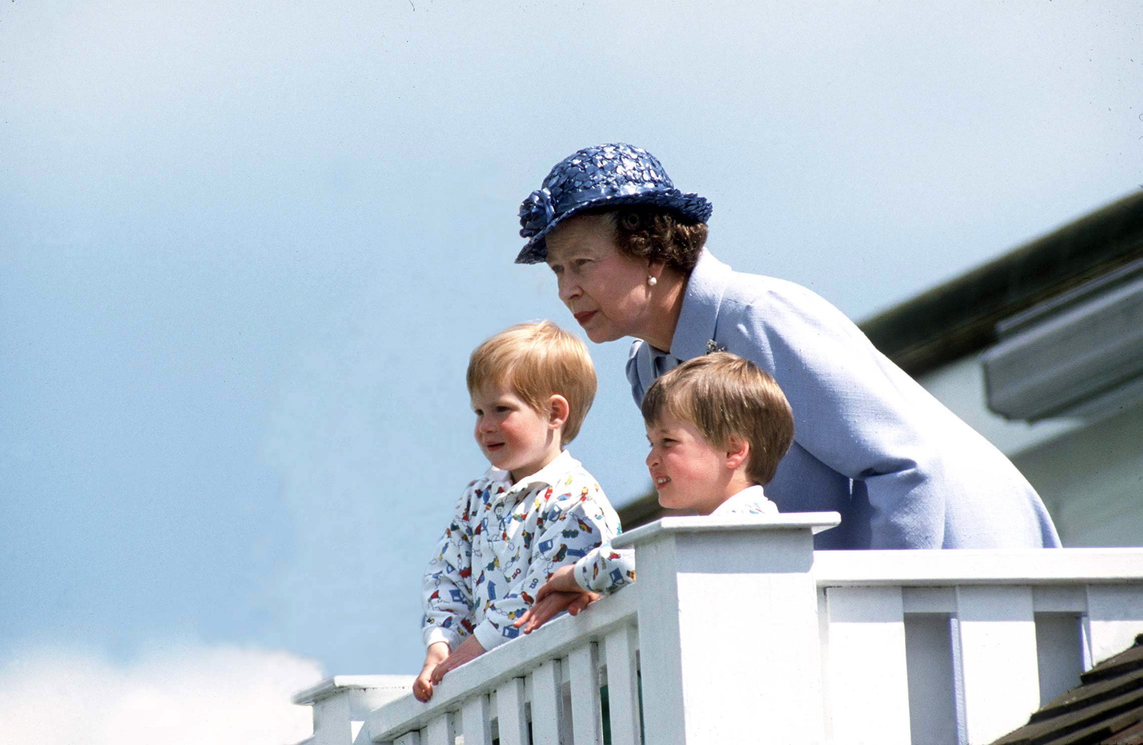 Queen With Prince William & Prince Henry At Polo. June 14, 1987 | Source: Getty Images 
