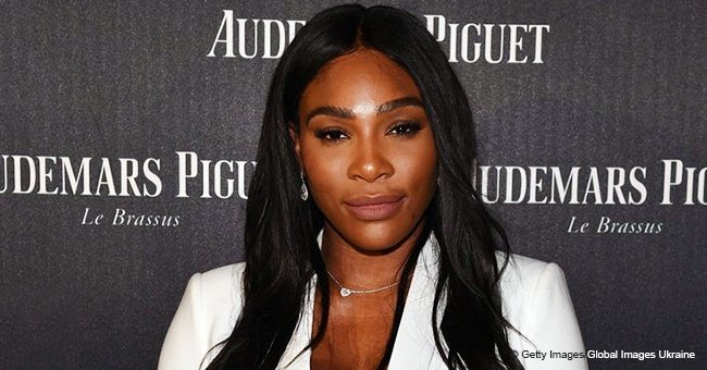 Serena Williams proudly shares pic with her handsome hubby & little daughter in white dress