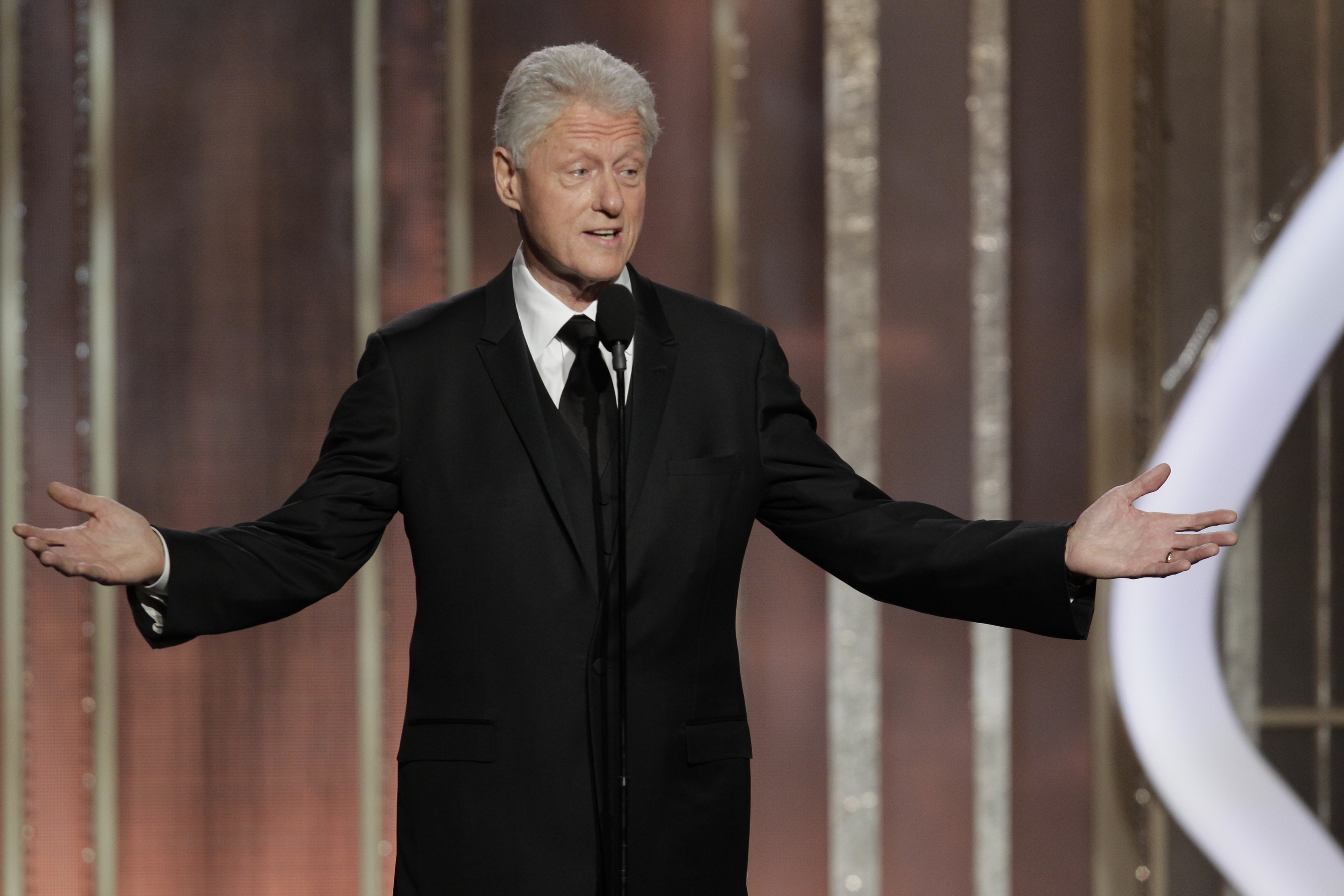 Bill Clinton presents at the 70th Annual Golden Globe Awards in Beverly Hills, California, on January 13, 2013 | Source: Getty Images