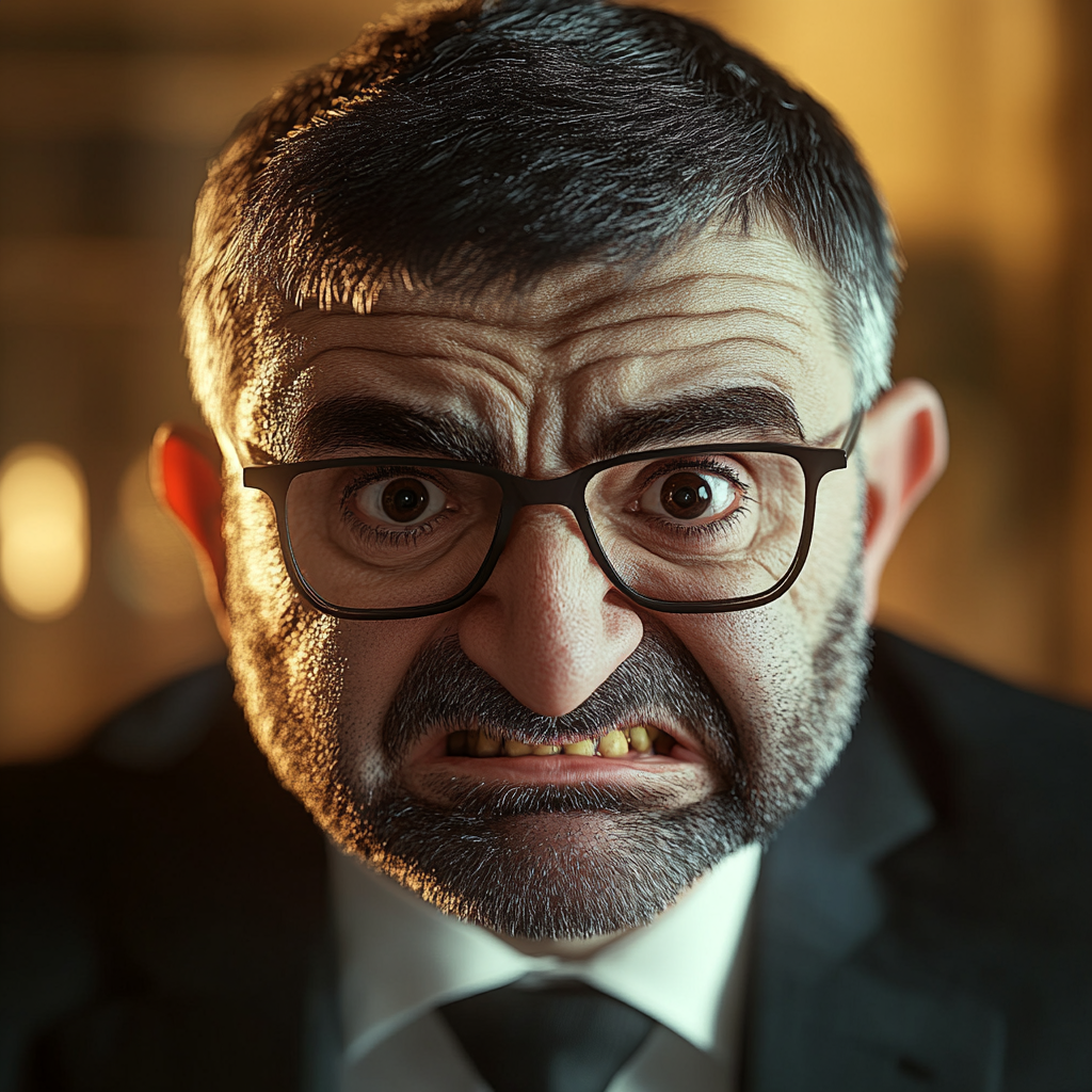 An extremely frustrated businessman | Source: Midjourney