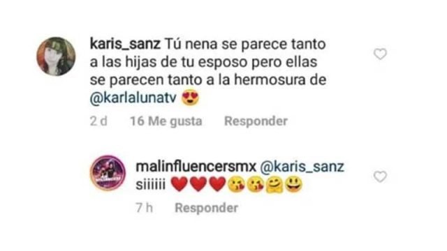 Captura de pantalla de comentario de seguidor de Panini y su respuesta. | Imagen: Instagram/malinfluencersmx