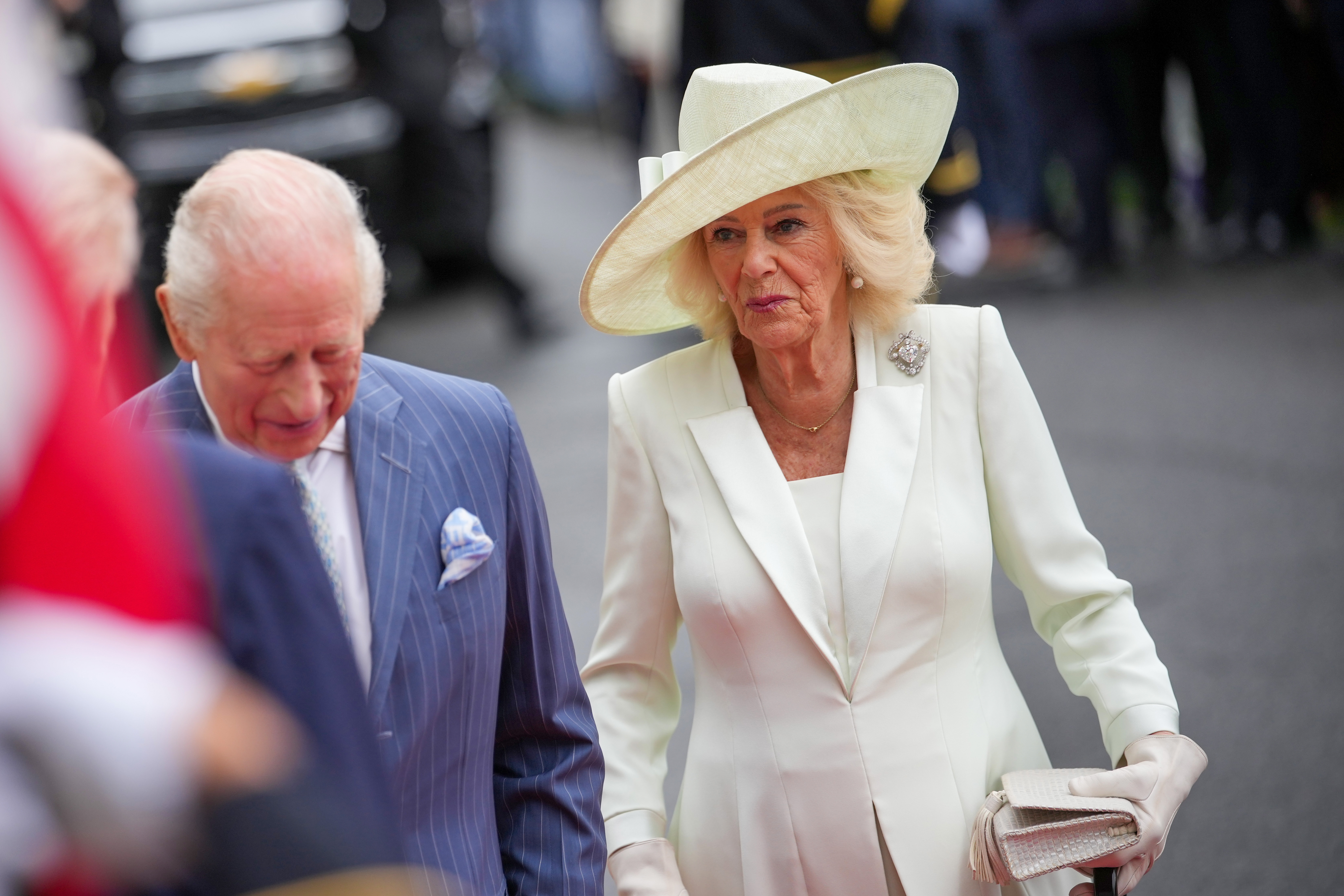 King Charles III and Queen Camilla arrive to a state arrival ceremony on the South Lawn of the White House on April 28, 2026, in Washington, DC | Source: Getty Images