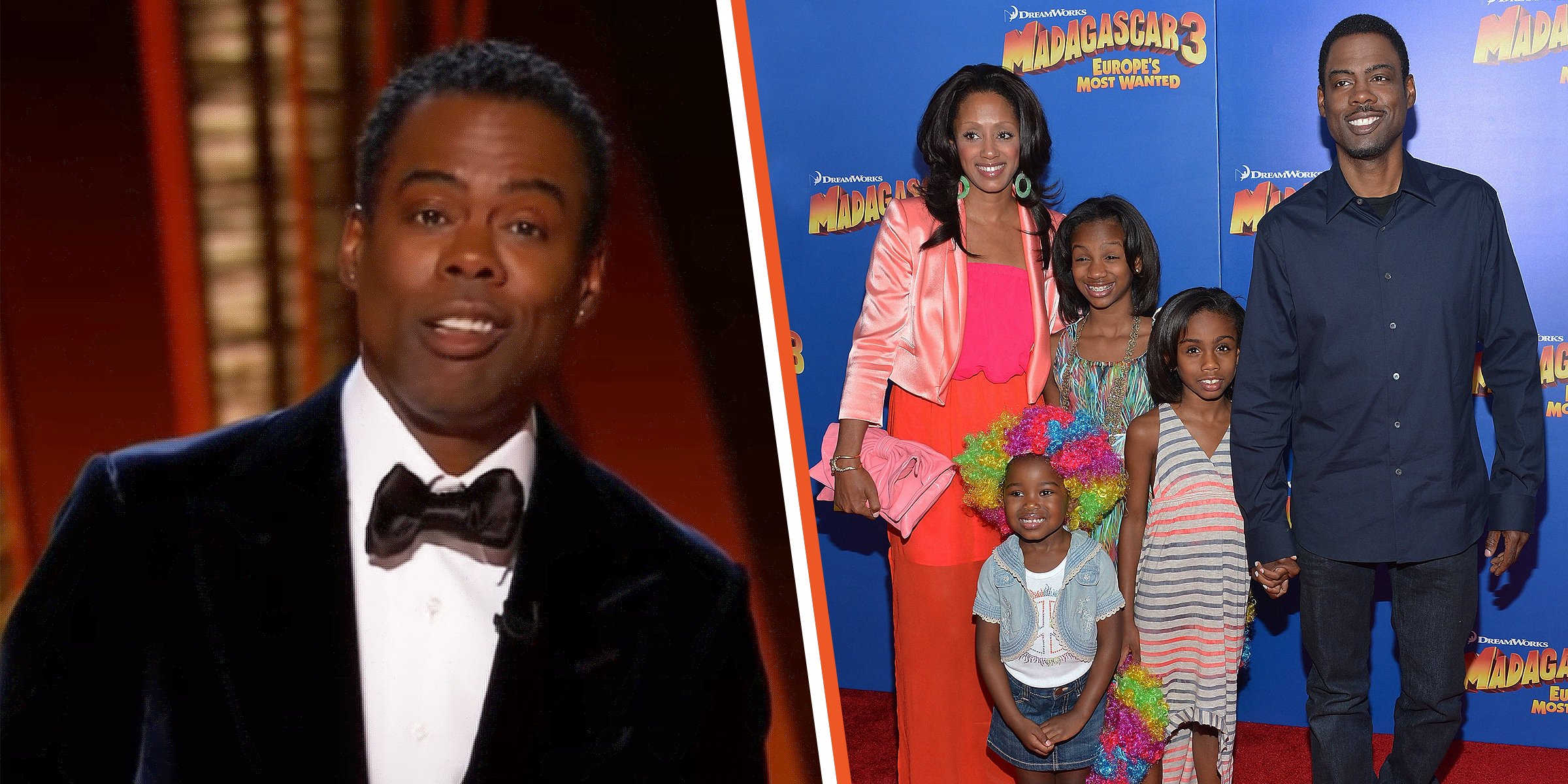 Chris Rock | Chris Rock, Malaak Compton, and their daughters | Source: Getty Images | Youtube.com/Entertainment Tonight