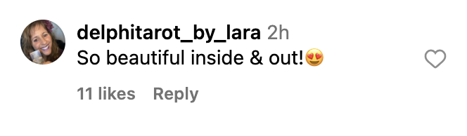 Fan comment about Jamie Lee Curtis' look, dated November 24, 2023 | Source: Instagram