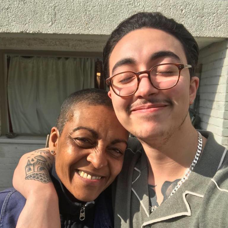 Adjoa Andoh poses with her son, Liam, from a post dated March 27, 2019 | Source: Facebook/liam.andoh