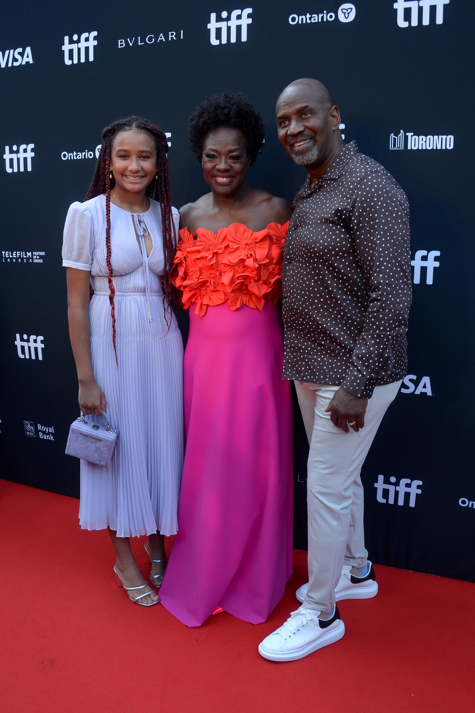 Genesis Tennon, Viola Davis, and Julius Tennon attend "The Woman King" Premiere on September 09, 2022 in Toronto, Ontario | Source: Getty Images