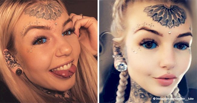 Woman transforms herself into a ‘dragon’ with tattoos on eyeballs that could blind her