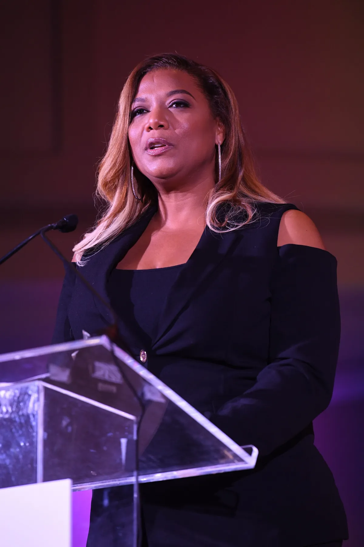 Queen Latifah speaking onstage at the 2017 BronzeLens Film Festival in Atlanta, Georgia. | Photo: Getty Images