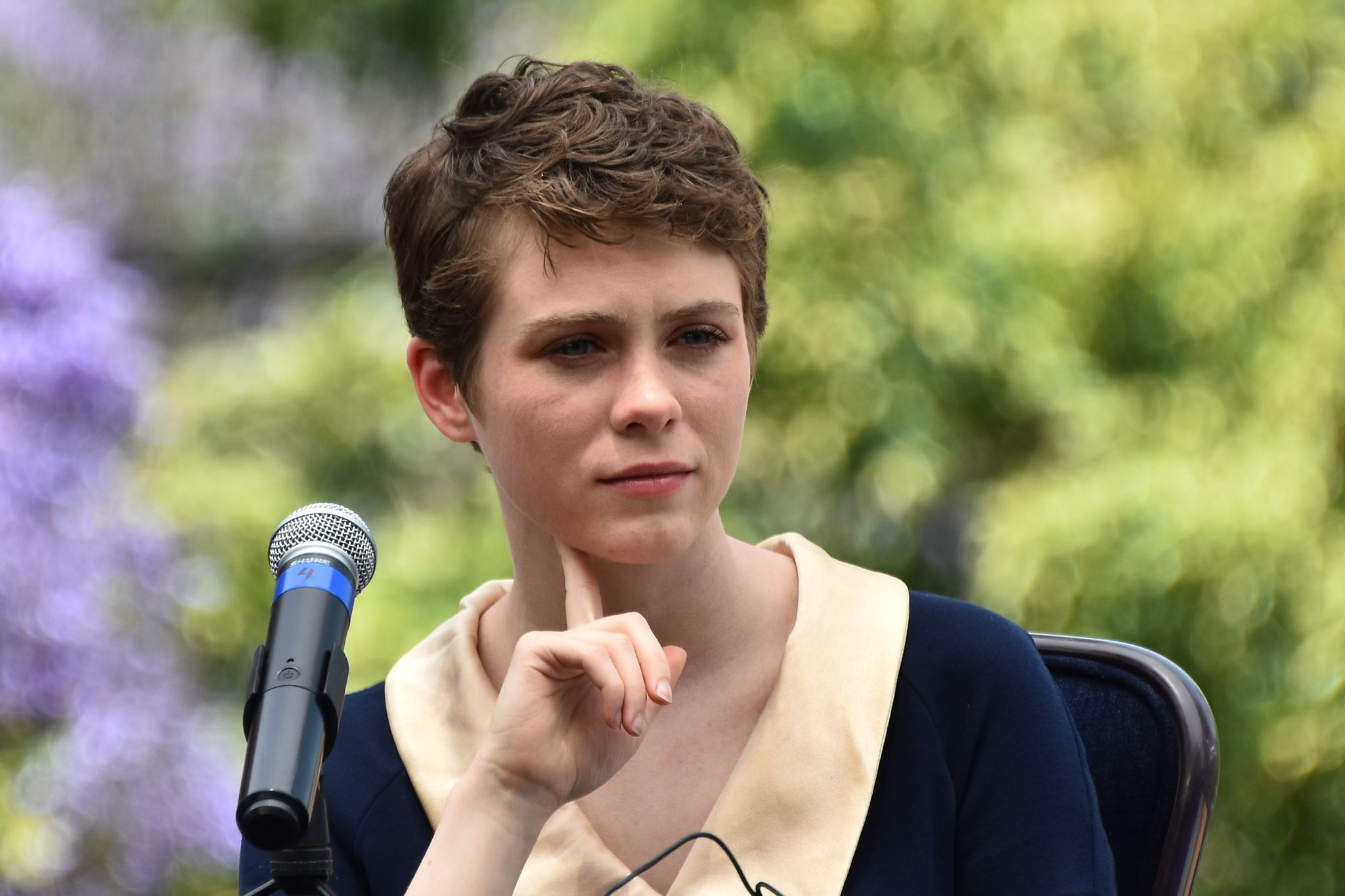 Sophia Lillis at the film press conference for the "Dungeons and Dragons: Honor Among Thieves" at Four Season Mexico. | Source: Getty Images