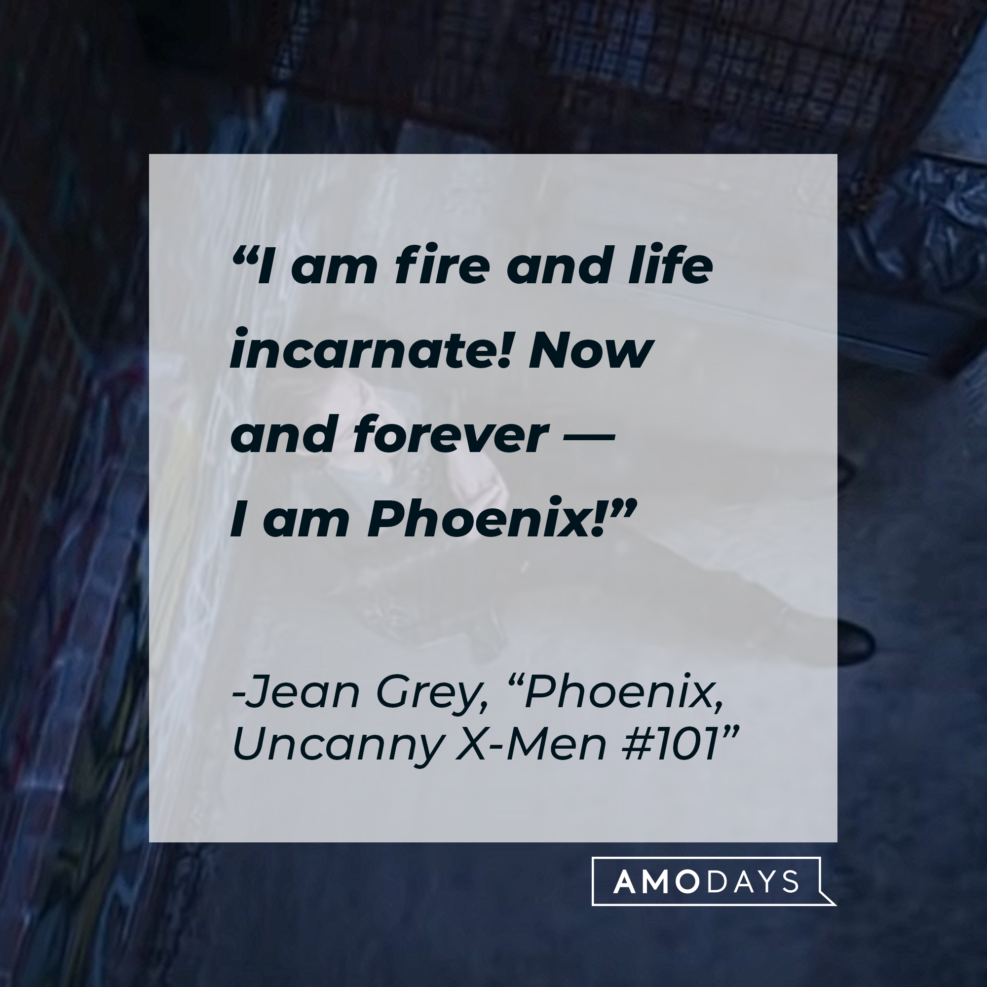Jean Grey’s quote: "I am fire and life incarnate! Now and forever — I am Phoenix!"  | Image: Youtube.com/20thCenturyStudios