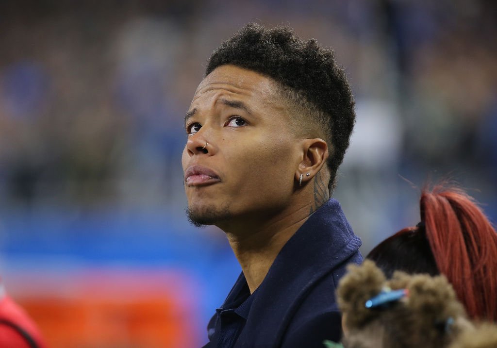 Marvin Jones during a moment of silence for the passing of his young son before a game on Dec. 29, 2019 in Michigan | Photo: Getty Images