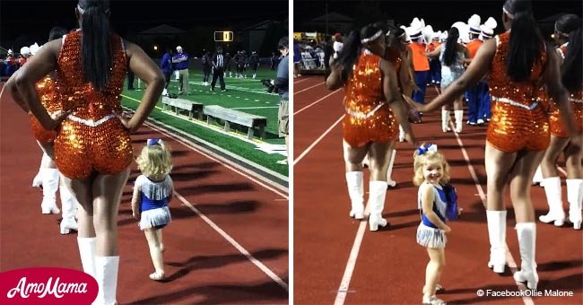 Tiny dancer stole the show with her moves at a football game