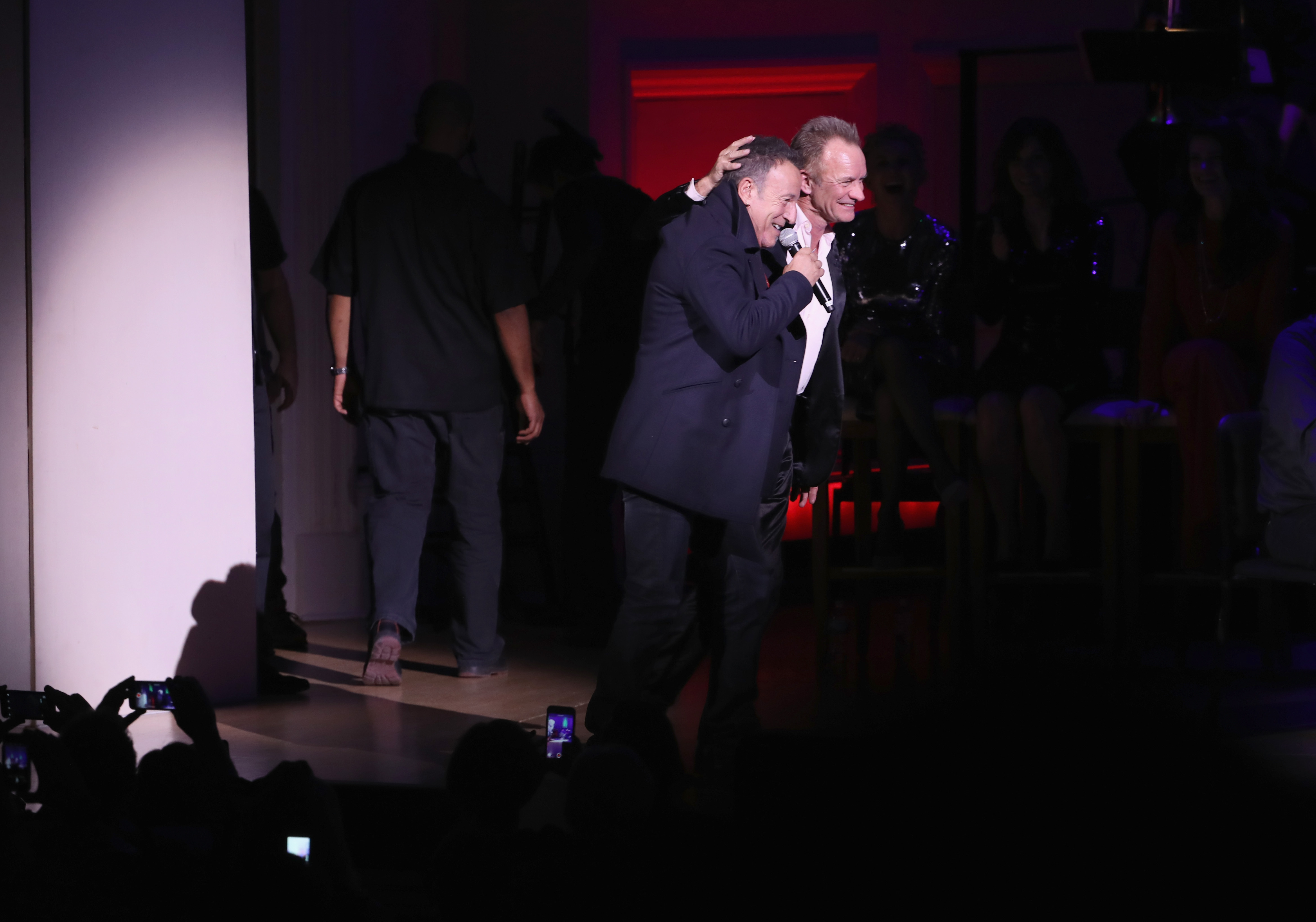 In 2016, Bruce Springsteen and Sting took the stage together at Carnegie Hall during The Revlon Concert for the Rainforest Fund titled "Baby It's Cold Outside."