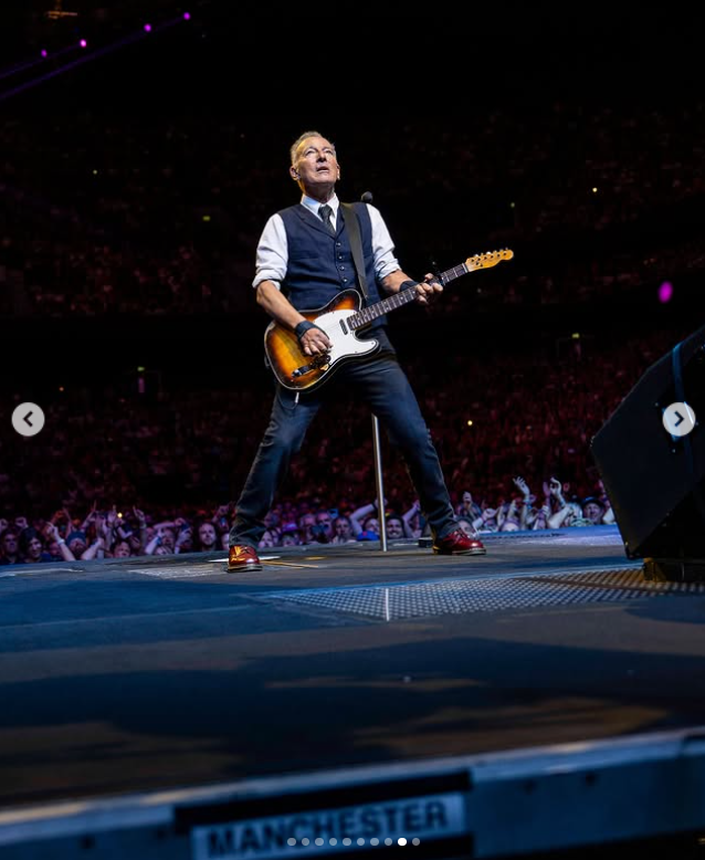 Bruce Springsteen on stage at the Land of Hope & Dreams Tour | Source: Instagram/springsteen